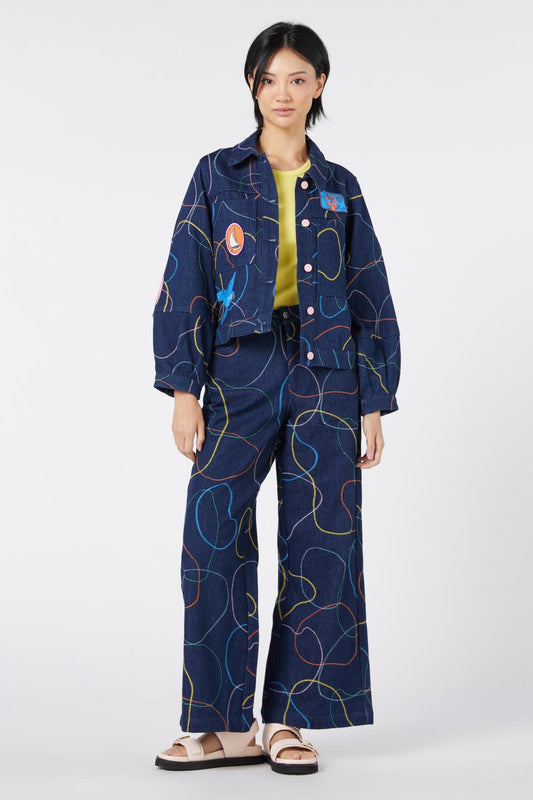 Gorman - Taking A Trip Embroidered Jean - print
