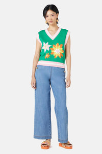 Gorman - Wild Blossoms Knit Vest - green