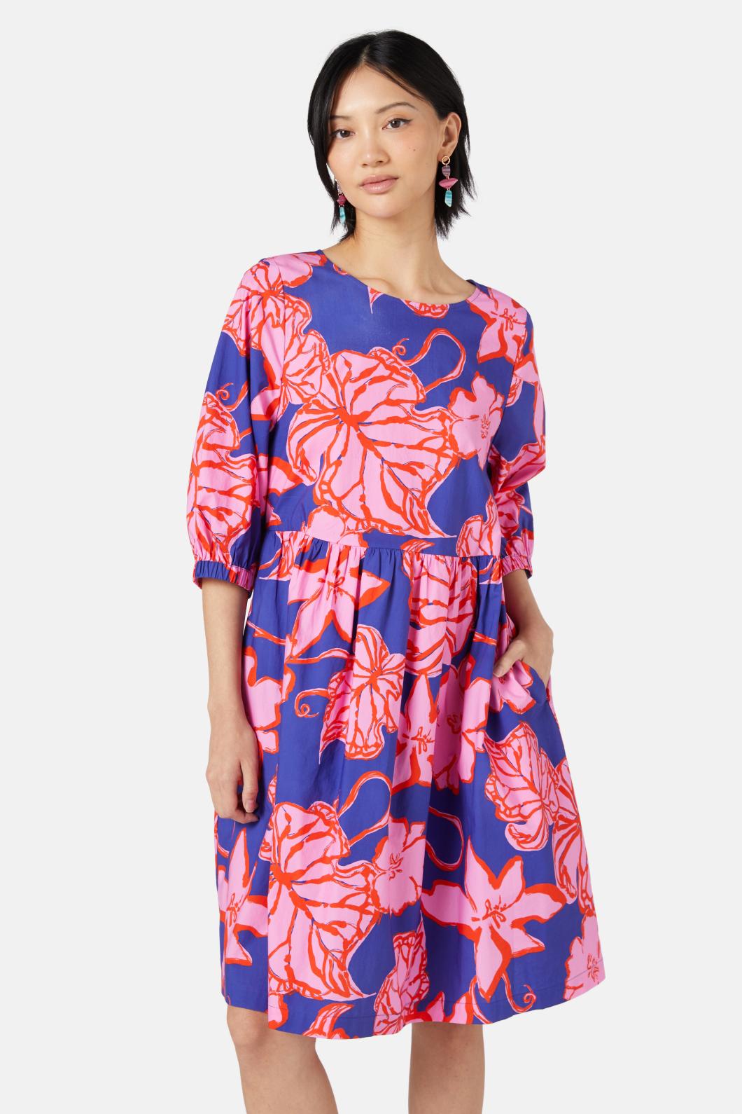 Gorman - Prehistoria Smock Dress - print