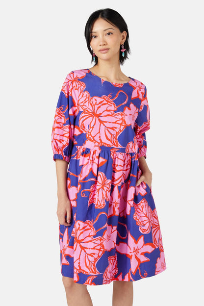 Gorman - Prehistoria Smock Dress - print