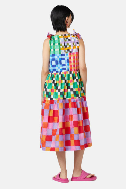Gorman - Gingham Garden Tiered Dress - print