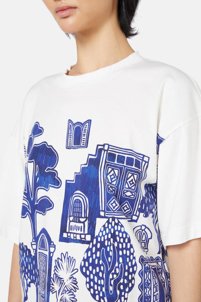 Gorman - Santorini Placement Tee - print