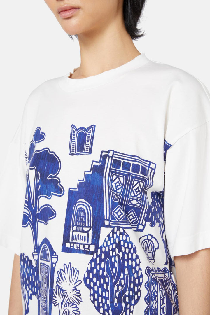 Gorman - Santorini Placement Tee - print