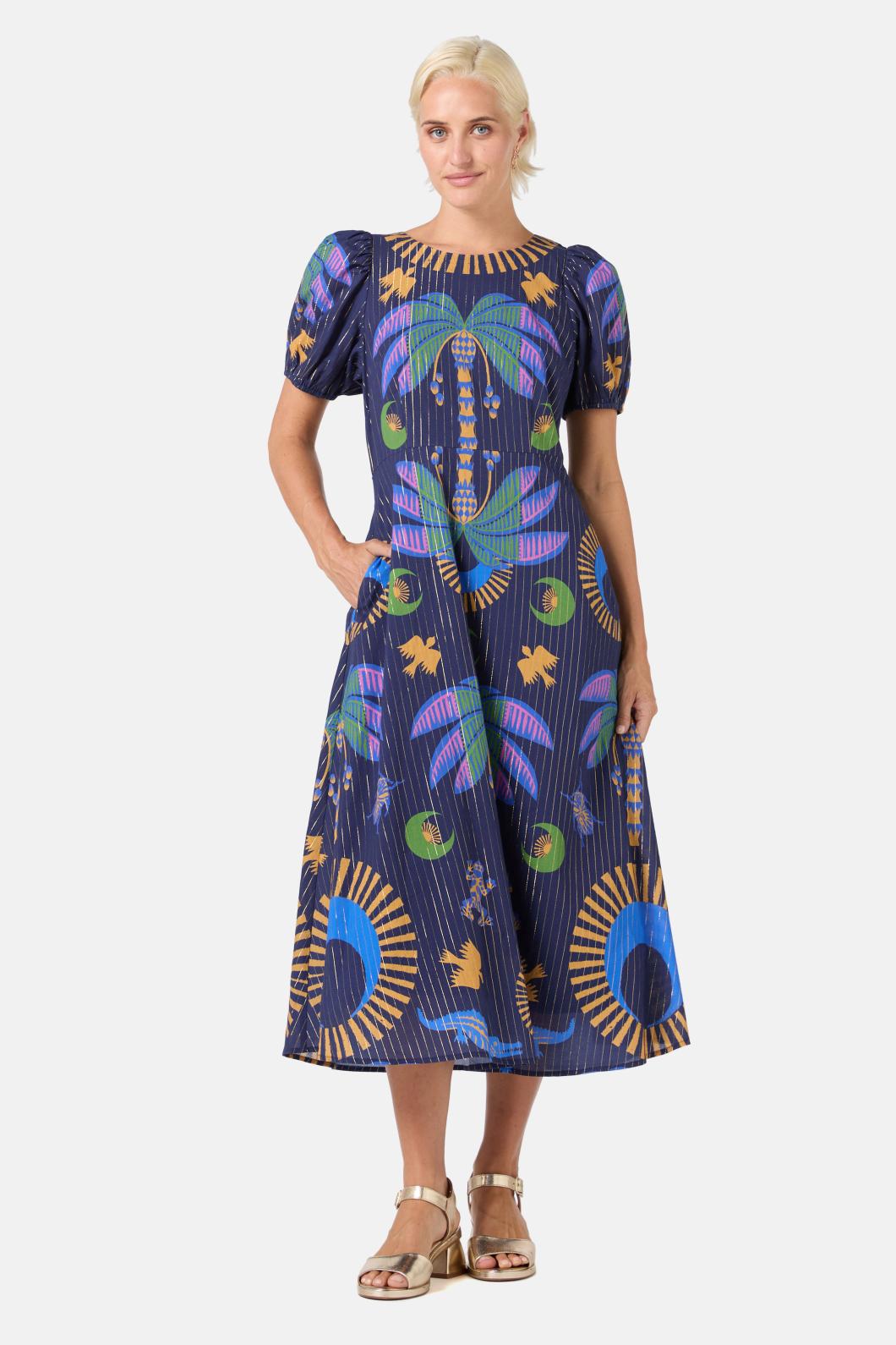 Gorman - Stamp Collecting Party Dress - print