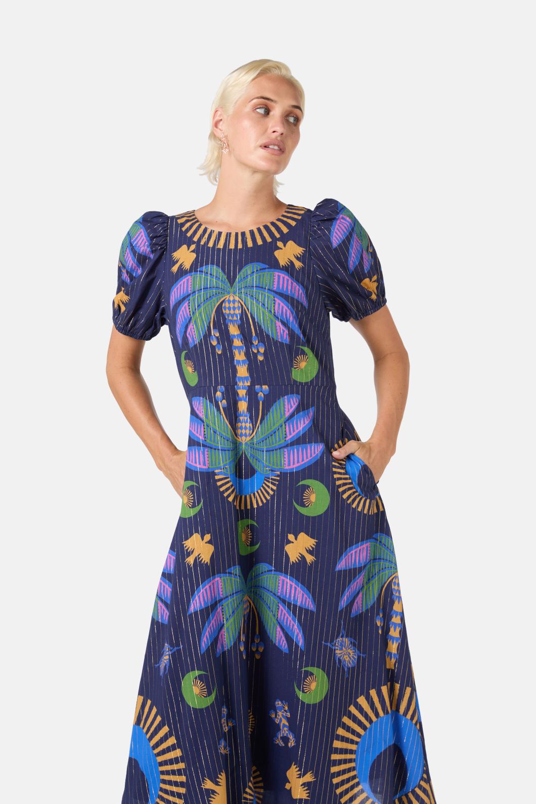 Gorman - Stamp Collecting Party Dress - print