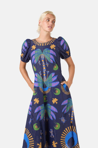 Gorman - Stamp Collecting Party Dress - print