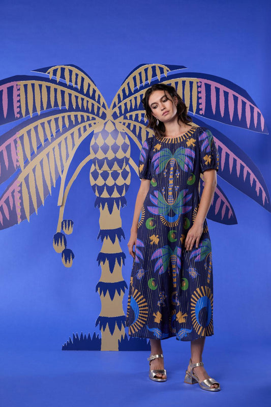 Gorman - Stamp Collecting Party Dress - print