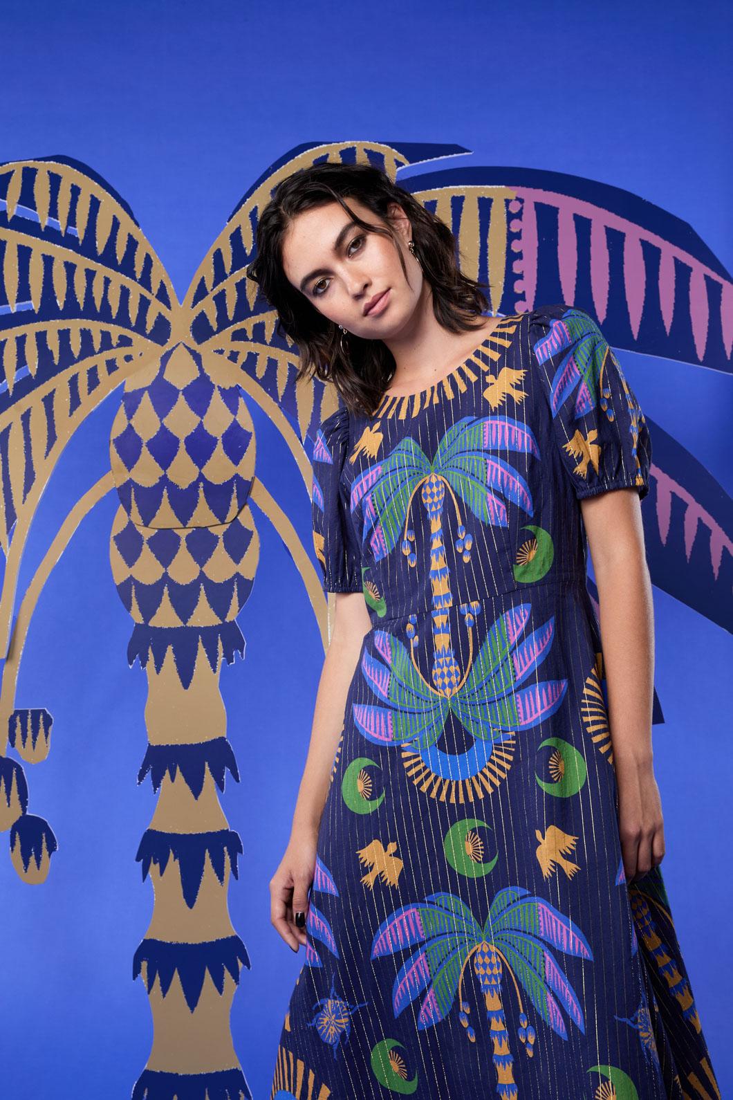 Gorman - Stamp Collecting Party Dress - print