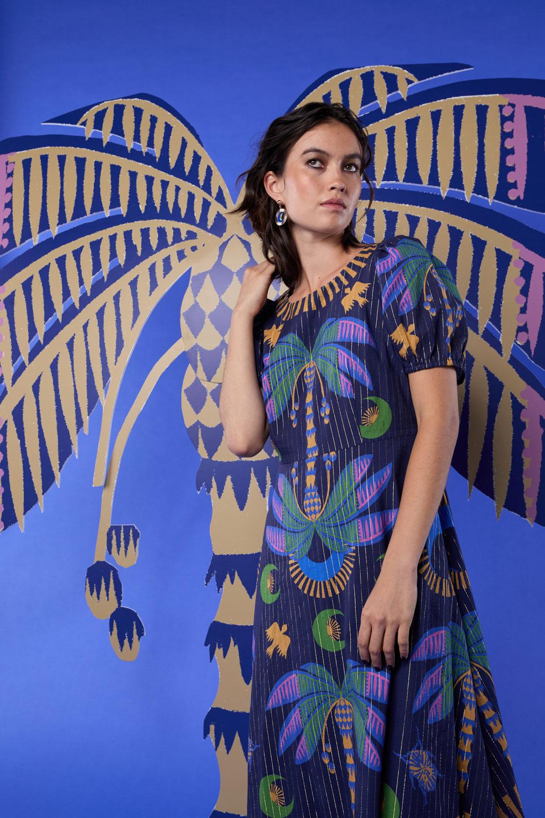 Gorman - Stamp Collecting Party Dress - print