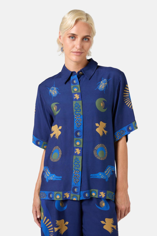 Gorman - Stamp Collecting Shirt - print