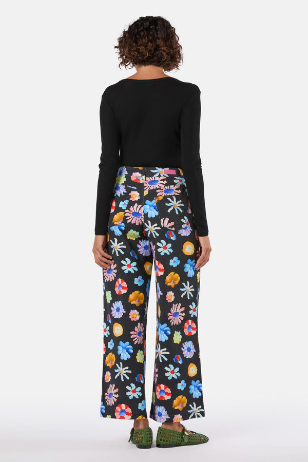 Gorman - Big Bouquet Denim Skort - print