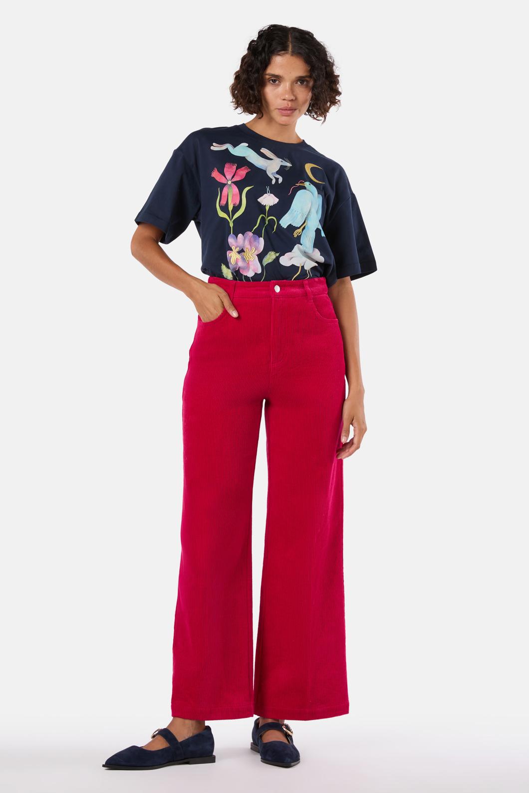 Gorman - Atalanta Cord Jean - raspberry