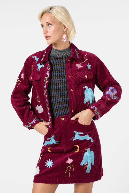 Gorman - Daydream Embroidered Jacket - plum