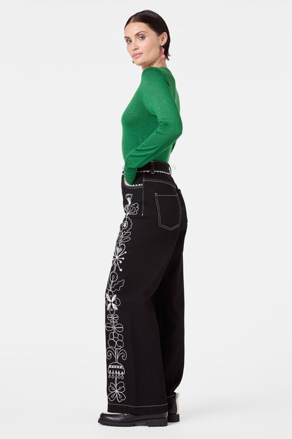 Gorman - Folk Tales Embroidered Jeans - black