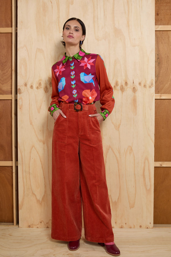 Gorman - Morrie Flare Cord Pant - blush