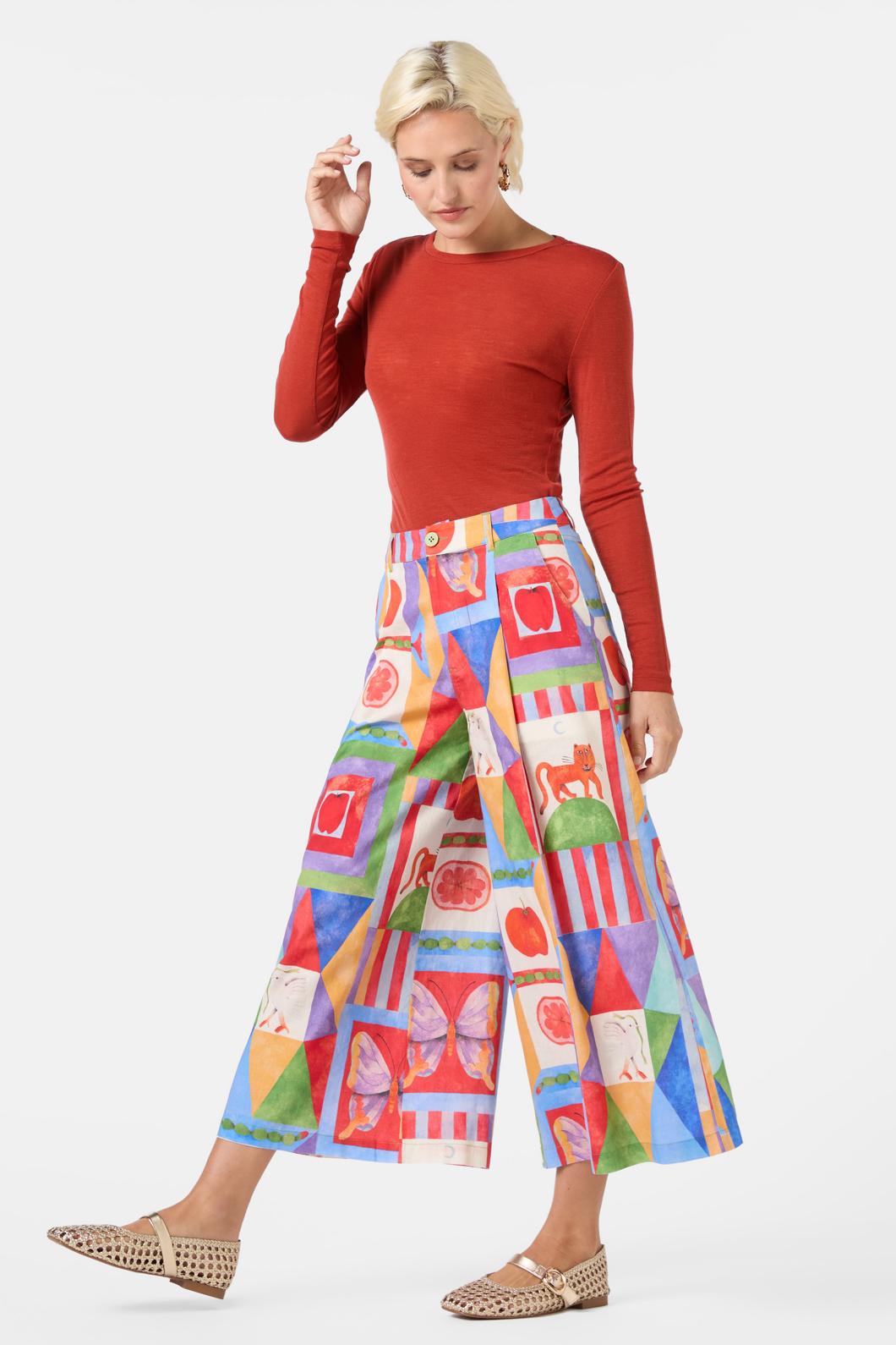 Gorman - Fantasy Patchwork Skort - print