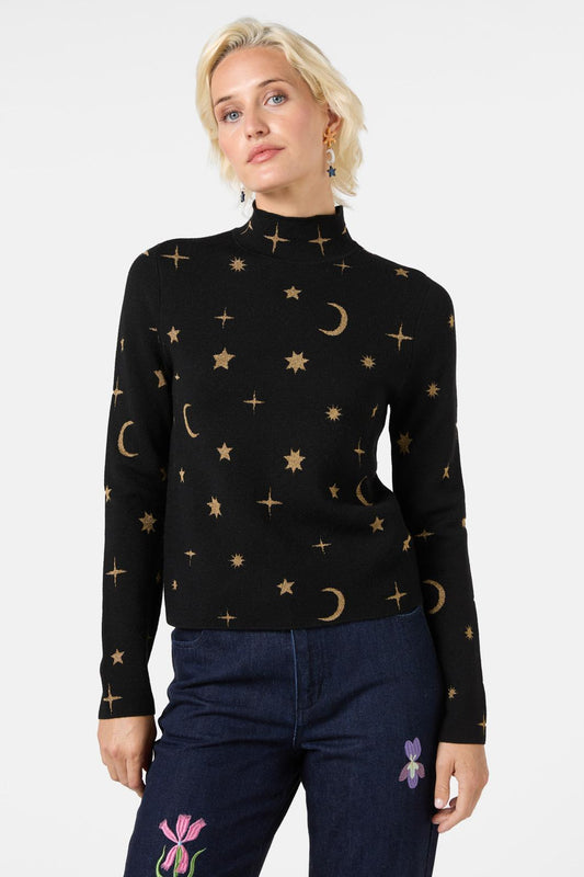 Gorman - Constellation Knit Top - black