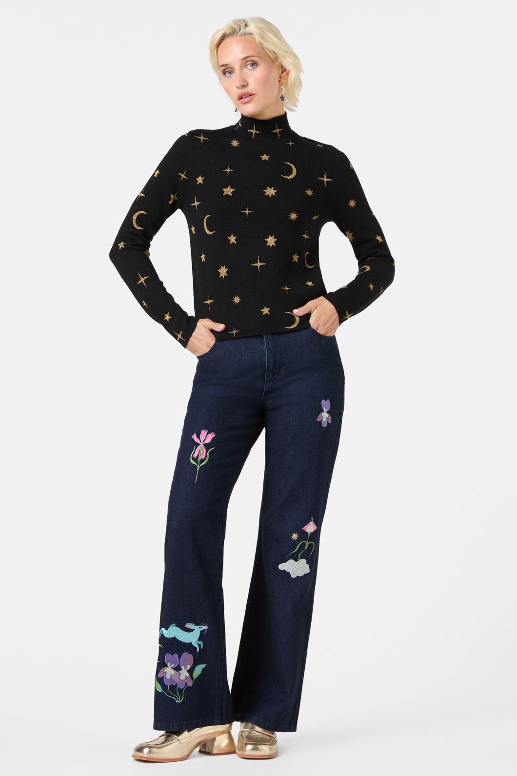 Gorman - Constellation Knit Top - black