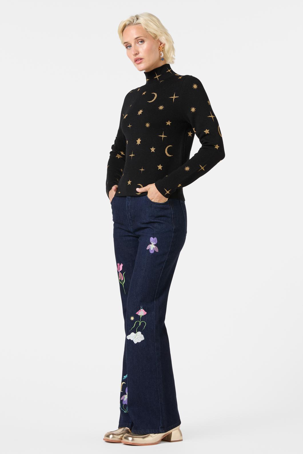 Gorman - Constellation Knit Top - black