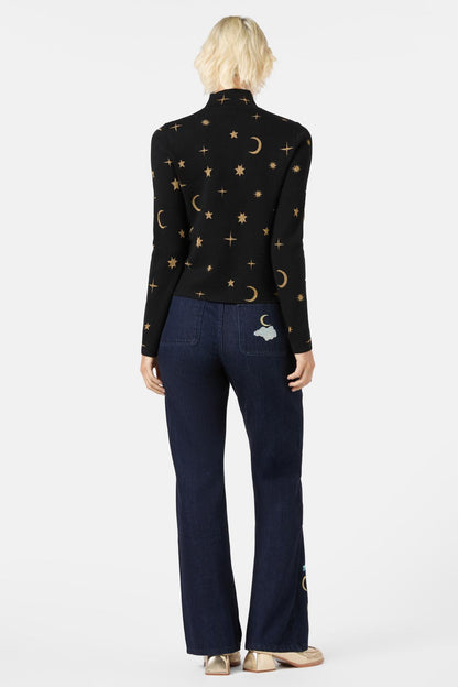 Gorman - Constellation Knit Top - black