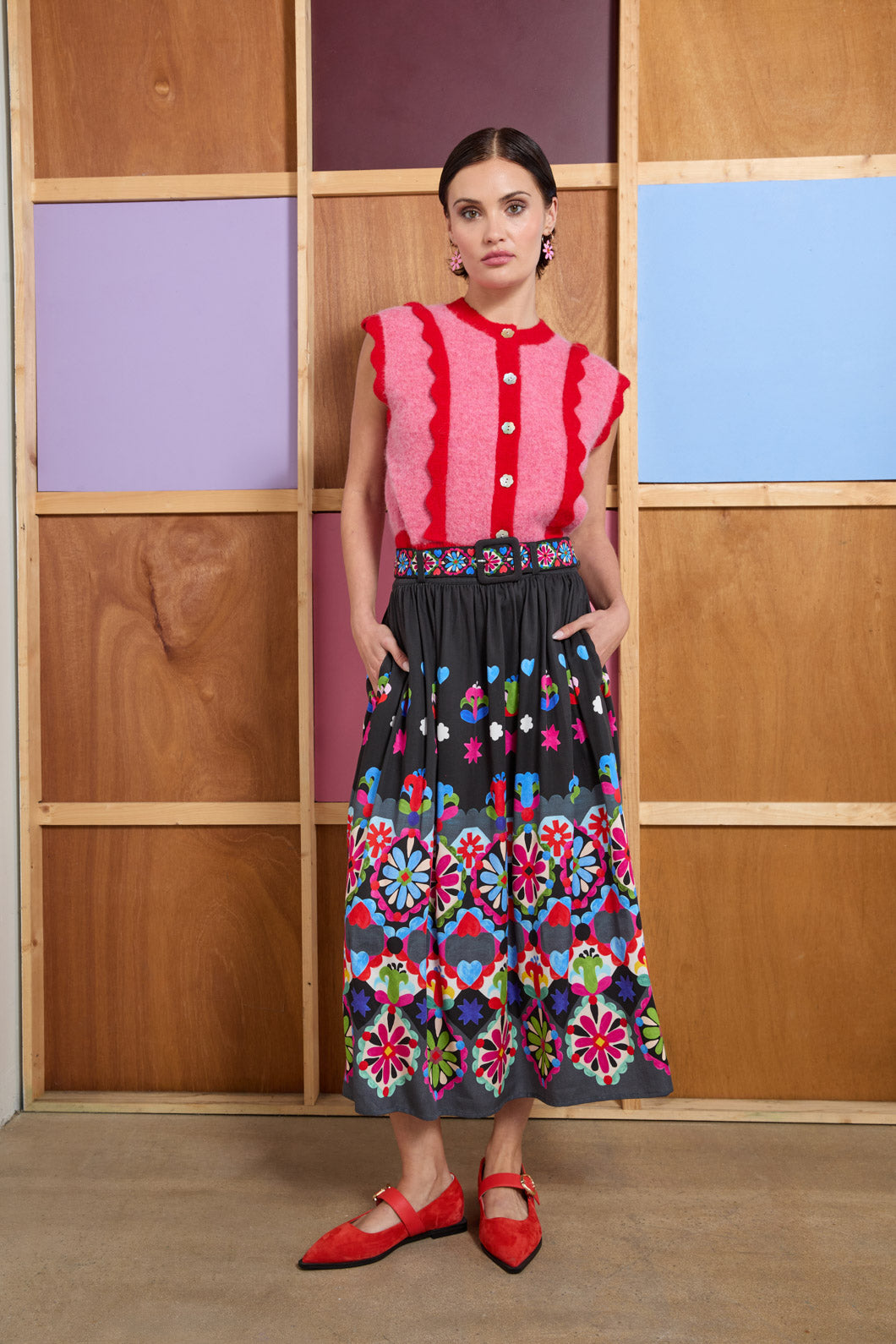 Gorman - Friendly Folk Skirt - print