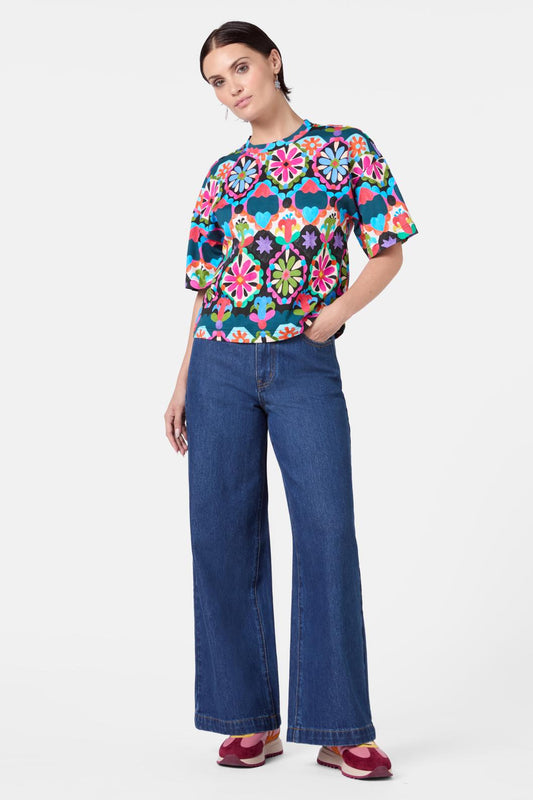 Gorman - Friendly Folk Tee - print