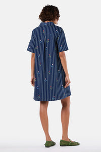 Gorman - Rosette Denim Shirt Dress - stripe
