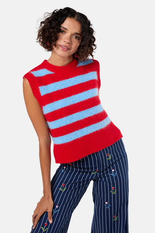 Gorman - Line Work Knit Vest - stripe
