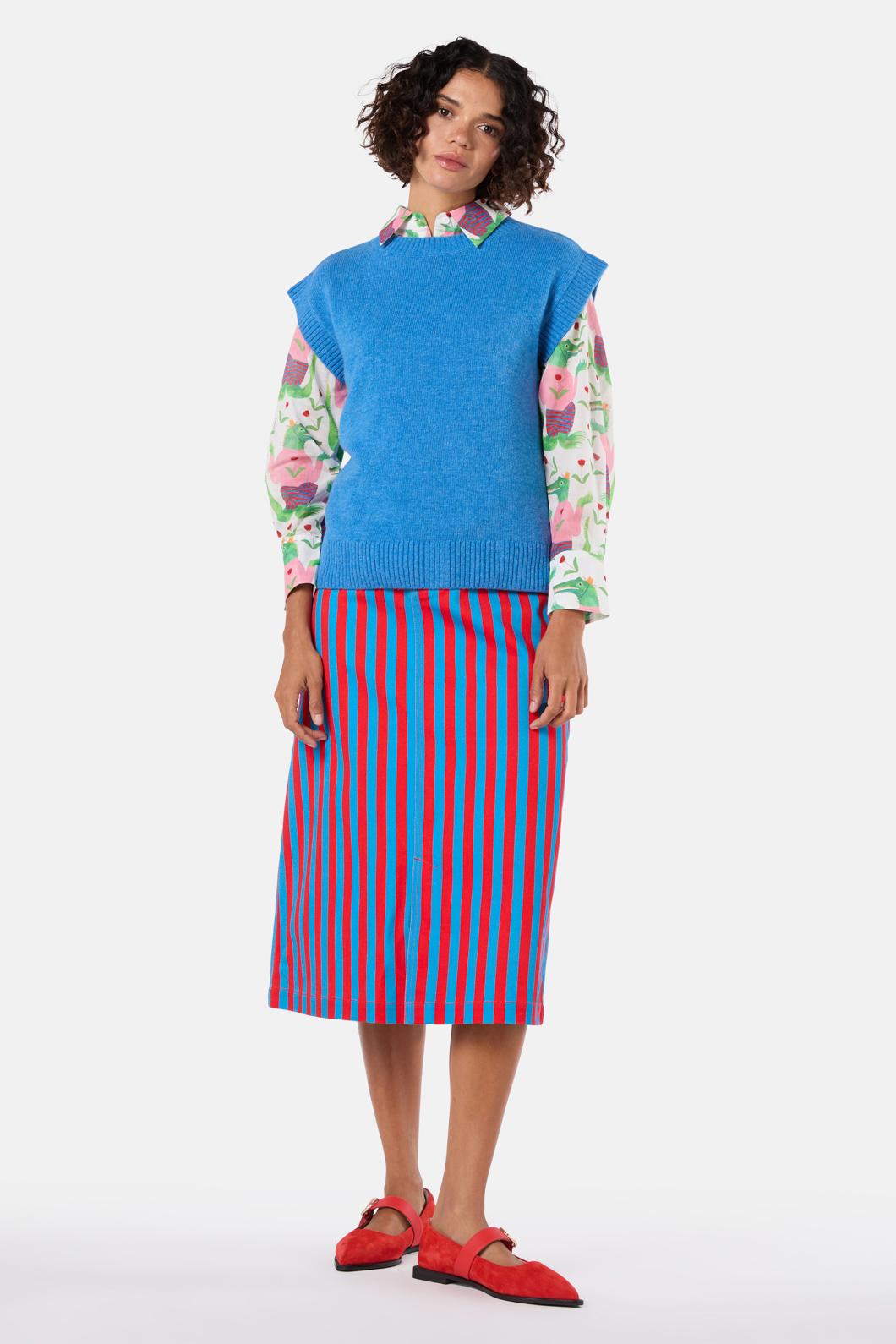 Gorman - Line Dancing Denim Skirt - stripe
