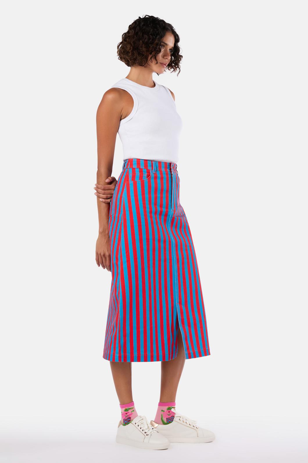 Gorman - Line Dancing Denim Skirt - stripe