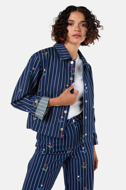 Gorman - Rosette Denim Jacket - stripe