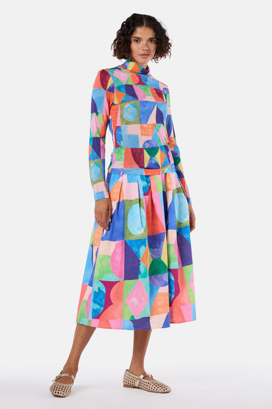 Gorman - Cutting Shapes Merino Polo - print