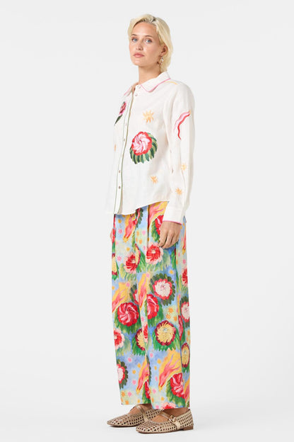 Gorman - The Comet Embroidered Shirt - cream