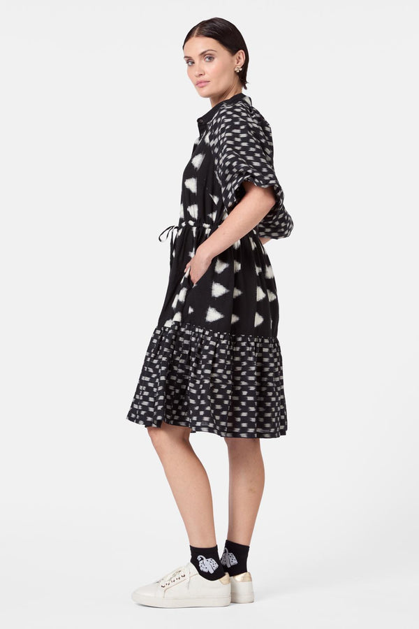 Gorman - Ilana Ikat Smock Dress - black