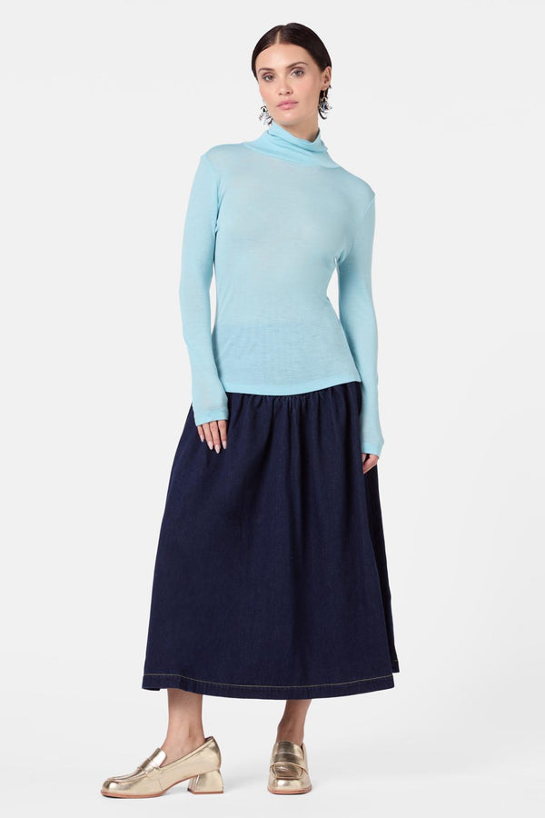 Gorman - Merino Polo Top - blue