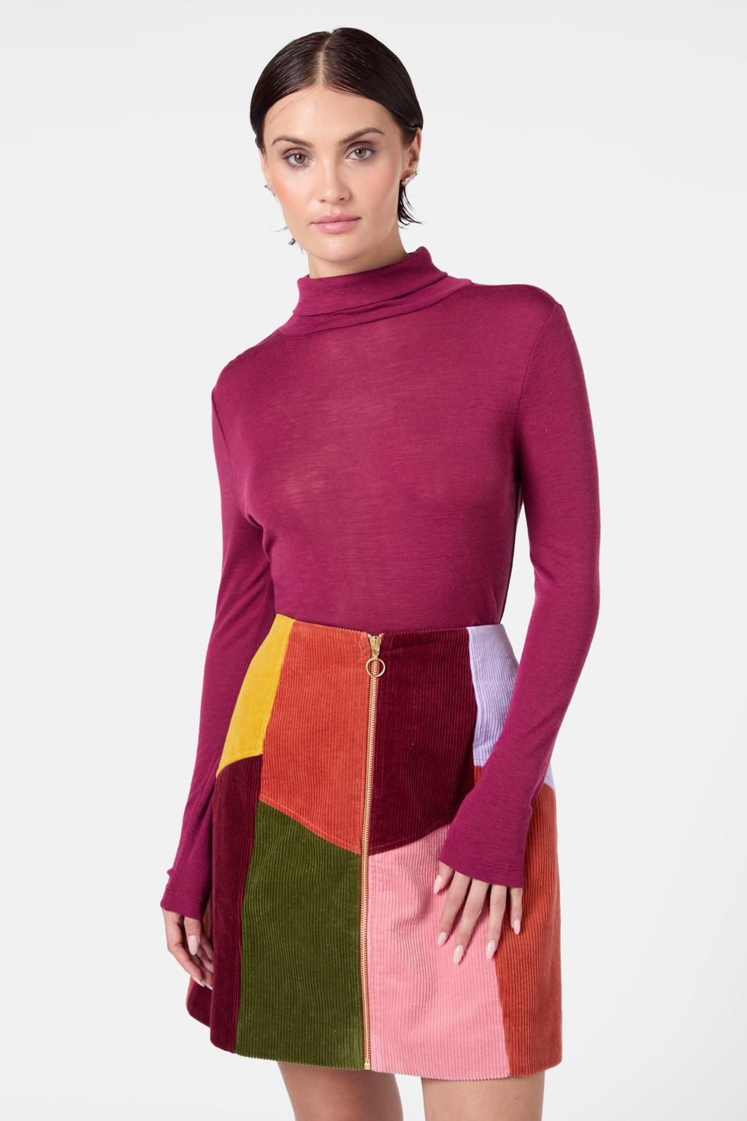 Gorman - Merino Polo Top - plum