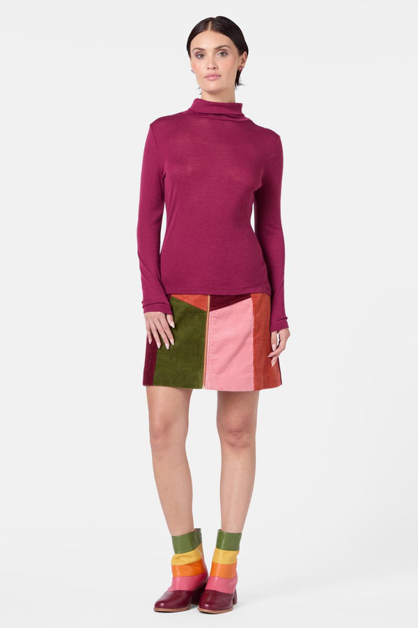 Gorman - Merino Polo Top - plum