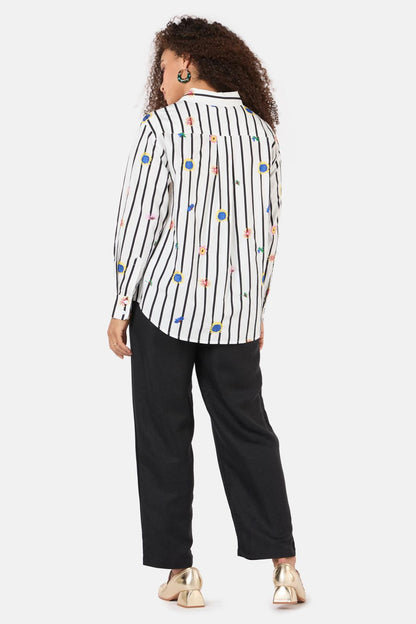 Gorman - Bloomscape Emb Shirt - stripe