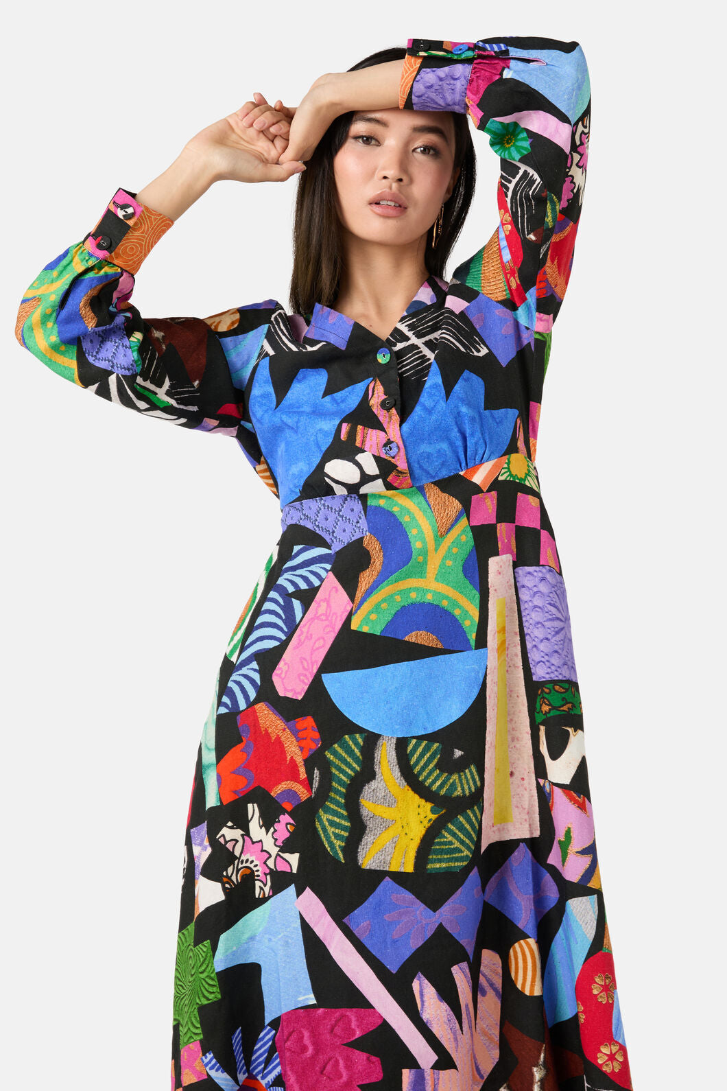 Gorman - Crafternoon V-Neck Dress - print