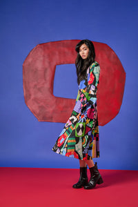 Gorman - Crafternoon V-Neck Dress - print