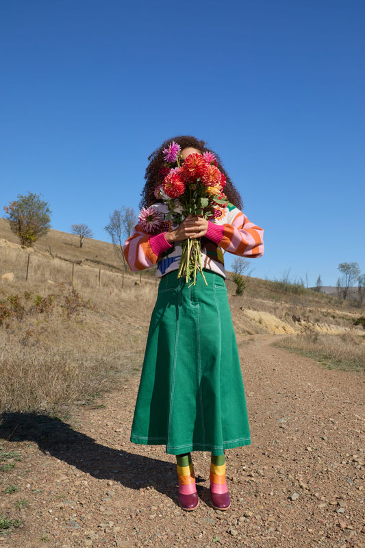 Gorman - Tallulah Denim Skirt - green