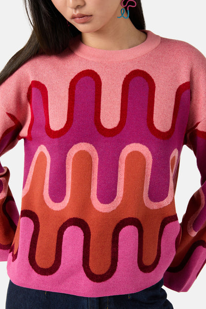 Gorman - Squiggle Stripe Jumper - multi