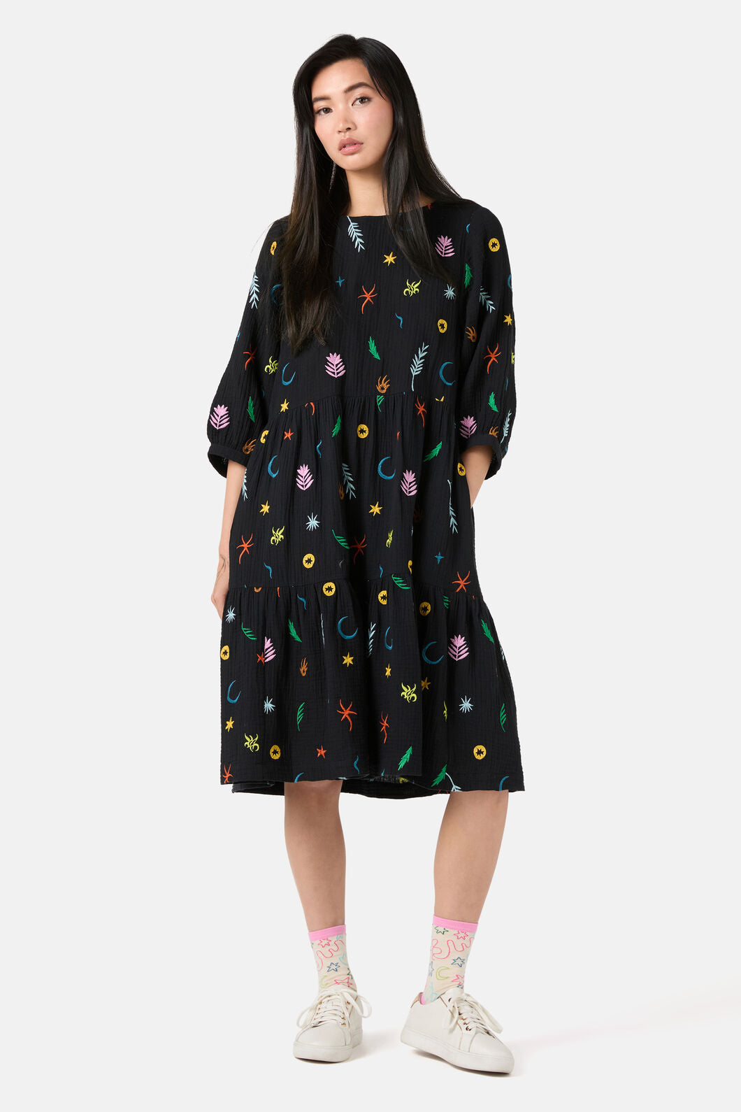 Gorman - Desert Garden Smock Dress - black