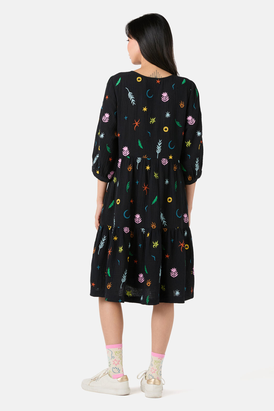 Gorman - Desert Garden Smock Dress - black