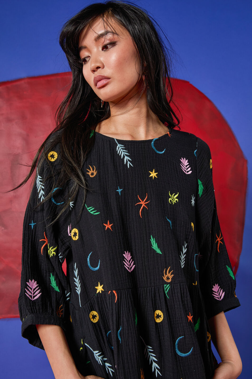 Gorman - Desert Garden Smock Dress - black