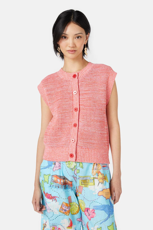 Gorman - Camden Crochet Tank - red