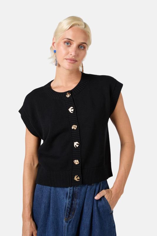 Gorman - Polo Club Knit Vest - black