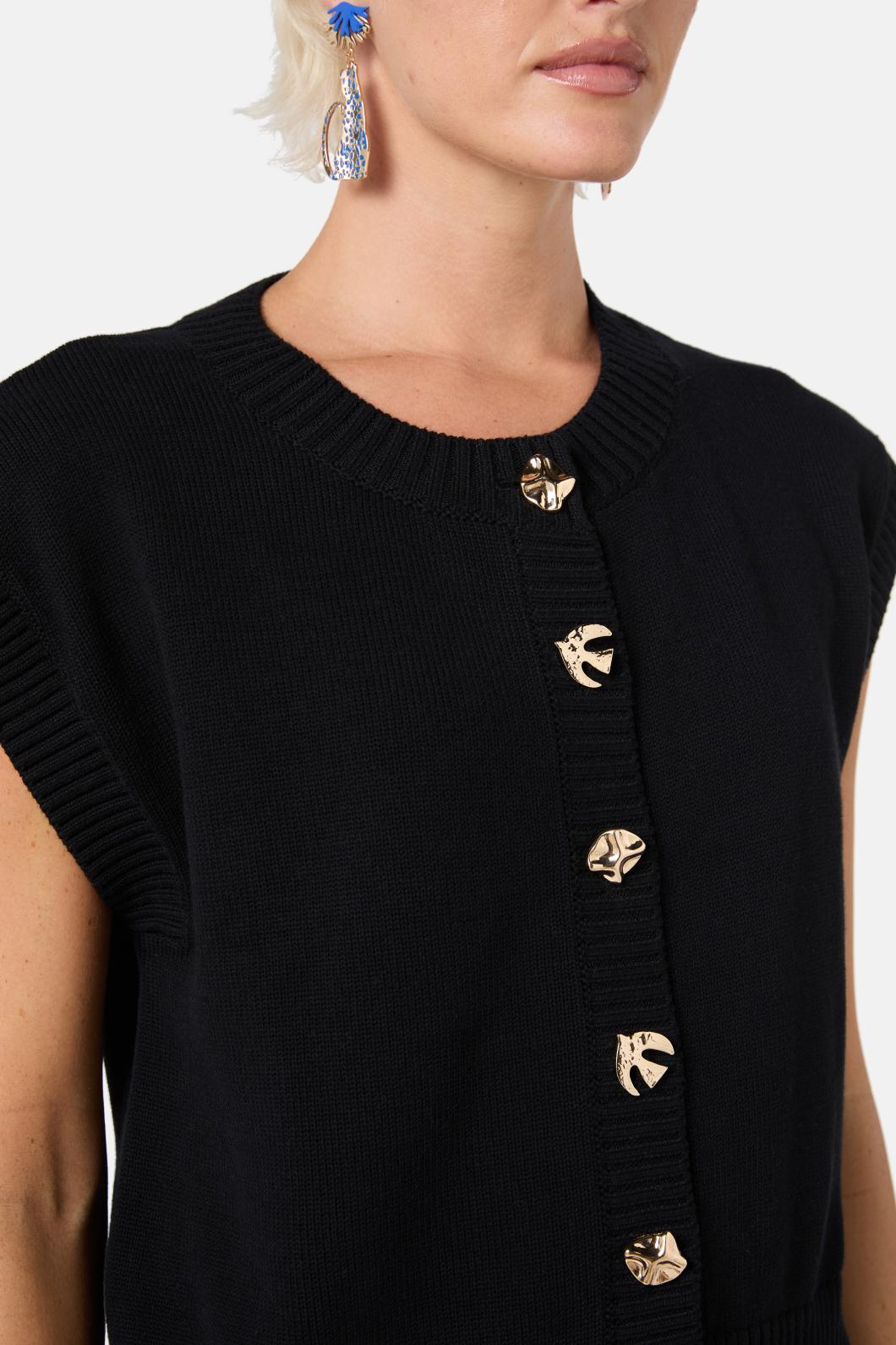 Gorman - Polo Club Knit Vest - black