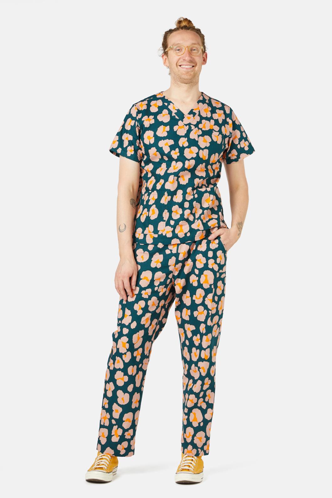 Gorman - Leopards Scrub Set - green