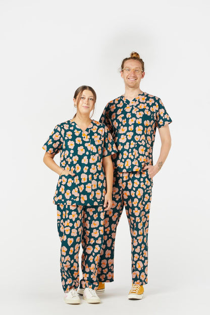 Gorman - Leopards Scrub Set - green